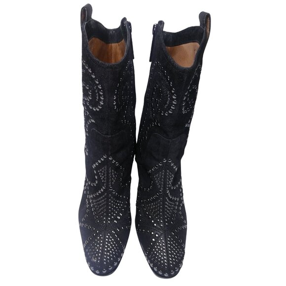 Olivia SP Shoes - Olivia SP Women's Black Silver Studded Boots Size 9M